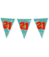 Vlaggenlijn 21 Jaar Gekleurd 10m